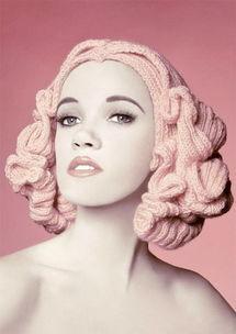 欧美针织假发图片,针织假发引领潮流新风尚